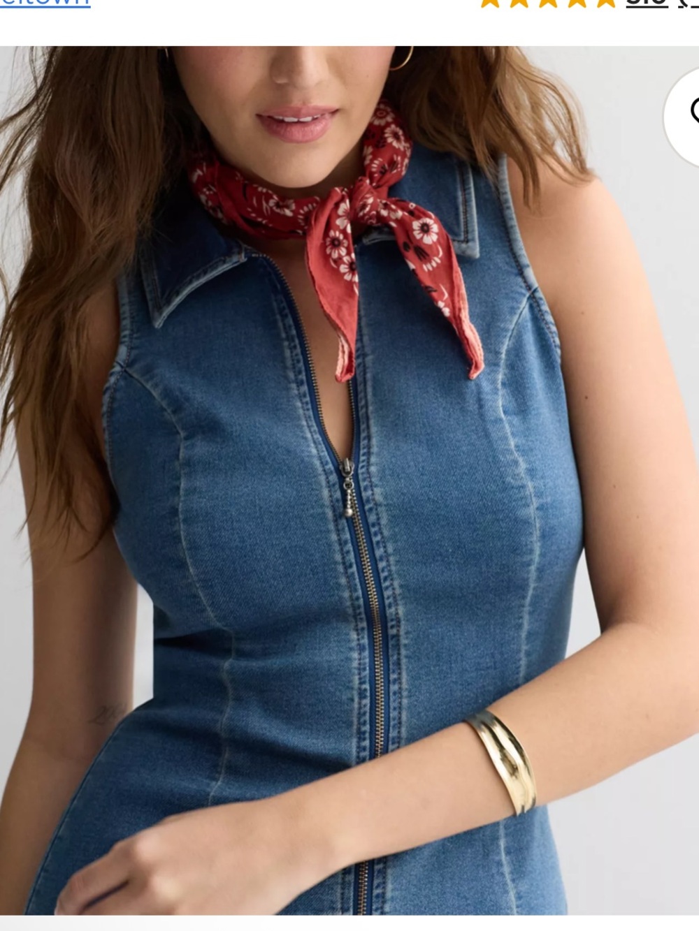 Juniors' Tinseltown Denim Zip Front Dress - Picture 7 of 9